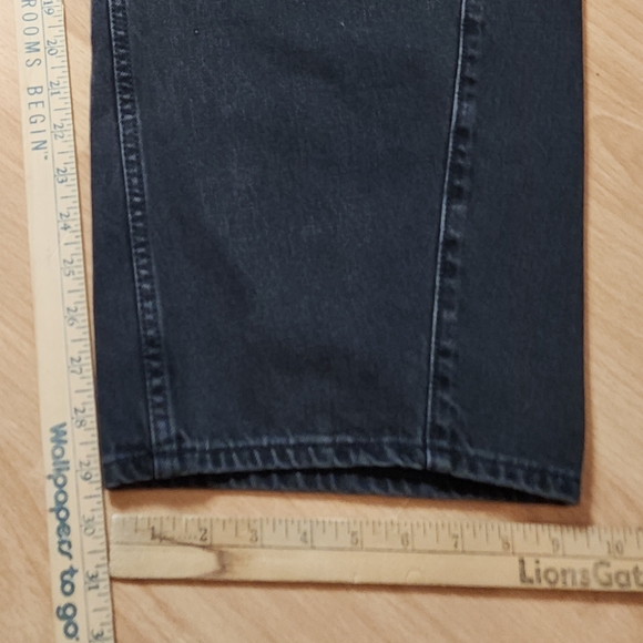 GAP Barrel Jeans Black High Rise Rigid Denim Women's Size 16 - Picture 11 of 16